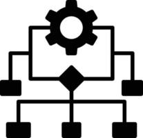 icona del glifo di processo vettore