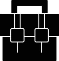 icona del glifo con valigetta vettore