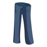 jeans icona, cartone animato stile vettore