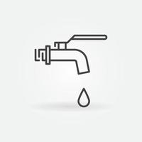 palla valvola con rubinetto per acqua vettore concetto schema icona