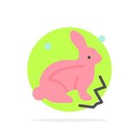 coniglietto coniglio Pasqua natura astratto cerchio sfondo piatto colore icona vettore