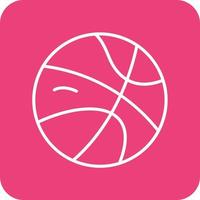 pallacanestro linea il giro angolo sfondo icone vettore