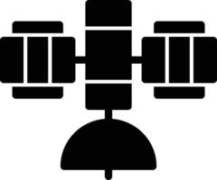icona del glifo satellitare vettore