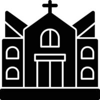 icona del glifo della chiesa vettore