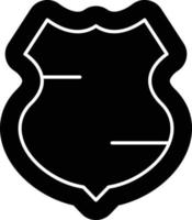 icona del glifo dello scudo della polizia vettore