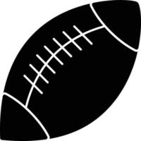 Rugby glifo icona vettore