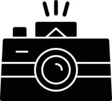 icona del glifo della fotocamera vettore