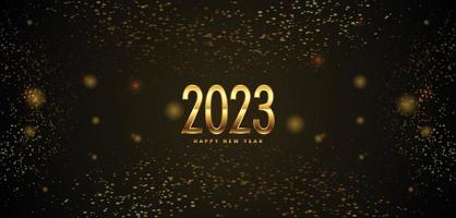 2023 contento nuovo anno celebrazione titolo, bandiera o sfondo sfondo vettore