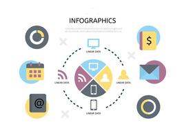 Vector Design piatto infografica