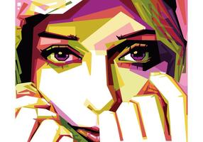 hijab ragazza vettoriale wpap