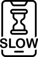 linea icona per lento vettore