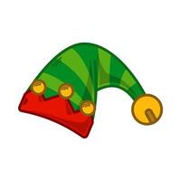 cartone animato verde elfo cappello illustrazione. eps 10 vettore