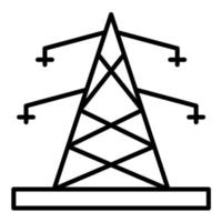 icona della linea della torre elettrica vettore