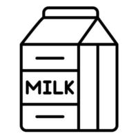 icona della linea della scatola del latte vettore