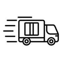 icona della linea di camion di consegna vettore