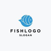 pesce logo modello vettore illustrazione design