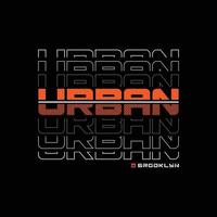 design urbano di t-shirt e abbigliamento vettore