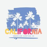 tipografia illustrazione california. perfetto per il design della maglietta vettore