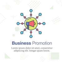 marketing Annunci, megafono, altoparlante, annuncio, attività commerciale promozione vettore illustrazione icona