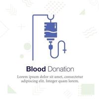 sangue donazione vettore icona illustrazione