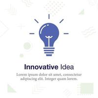 innovativo, lampadina, creativo vettore illustrazione icona