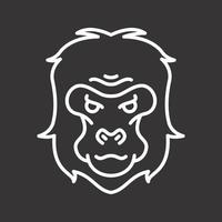 gorilla vettore icona