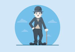 Illustrazione di Charlie Chaplin vettore