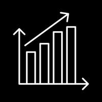 crescente statistica vettore icona