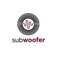 sub woofer logo design modello ispirazione vettore