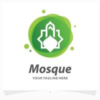 moschea logo design modello vettore