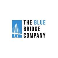 il blu ponte logo design modello ispirazione vettore