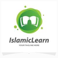 islamico apprendimento logo design modello vettore