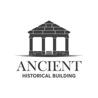 antico storico edificio logo design modello ispirazione vettore
