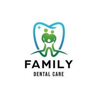 famiglia dentale logo design modello ispirazione vettore
