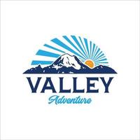 blu valle avventura logo design modello ispirazione vettore