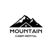 montagna casetta logo design modello ispirazione vettore