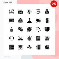 impostato di 25 moderno ui icone simboli segni per invitare navigazione tavola cartello indicazioni modificabile vettore design elementi