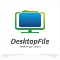 del desktop file logo design modello vettore