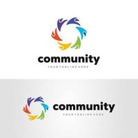 modello di progettazione del logo della comunità vettore