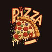 gustoso italiano Pizza vettore illustrazione per logo o manifesto