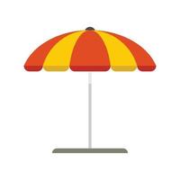 spiaggia ombrello icona piatto isolato vettore