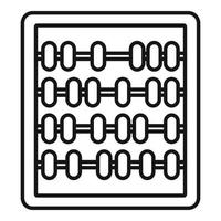 scuola abaco icona schema vettore. matematica calcolatrice vettore