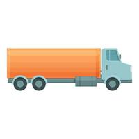 camion petroliera icona cartone animato vettore. serbatoio cisterna vettore