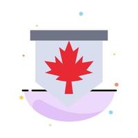 etichetta foglia Canada cartello astratto piatto colore icona modello vettore
