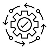 icona della linea di produttività vettore