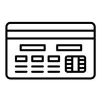 icona della linea della carta di credito vettore