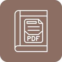 PDF linea il giro angolo sfondo icone vettore