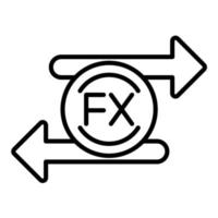 forex linea icona vettore