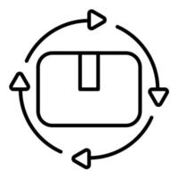 Prodotto vita ciclo linea icona vettore