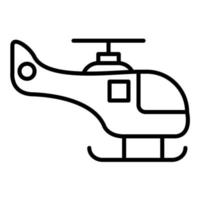 icona della linea dell'elicottero vettore